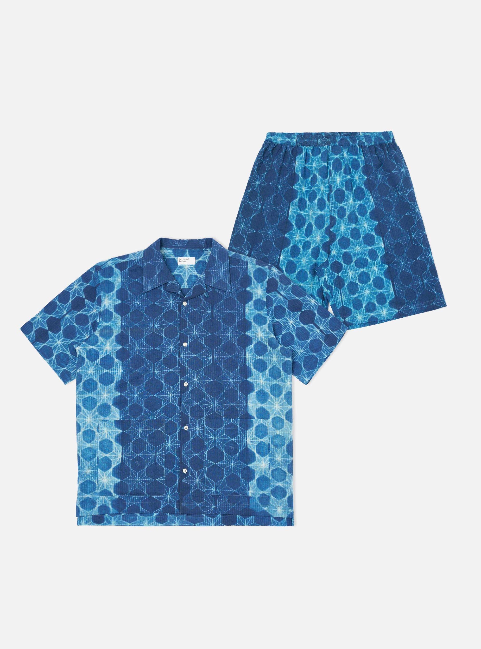 Indigo Needle Tie N Dye Short Pyjama Set