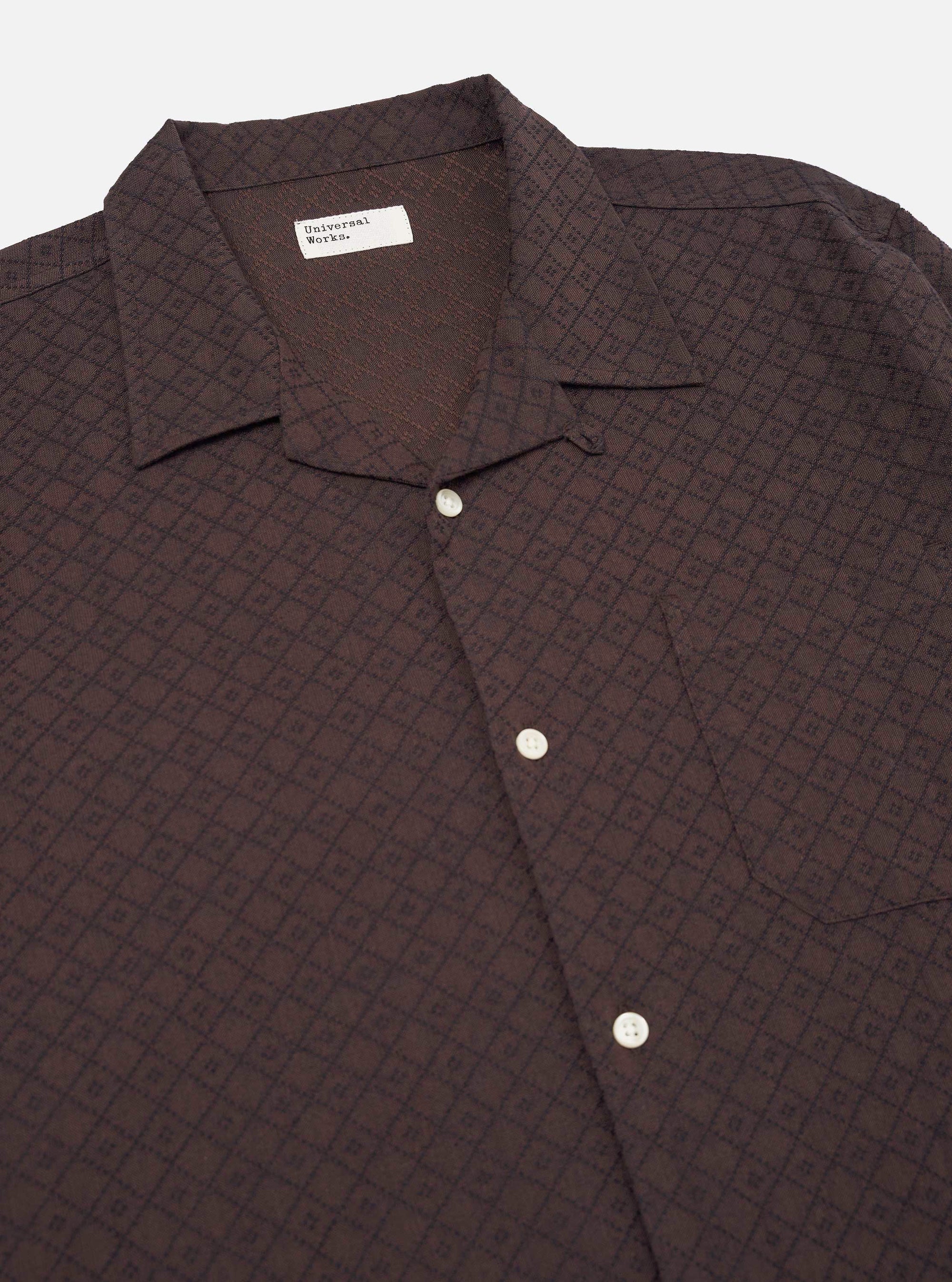 Brown Diamond Dobby Pyjama Set