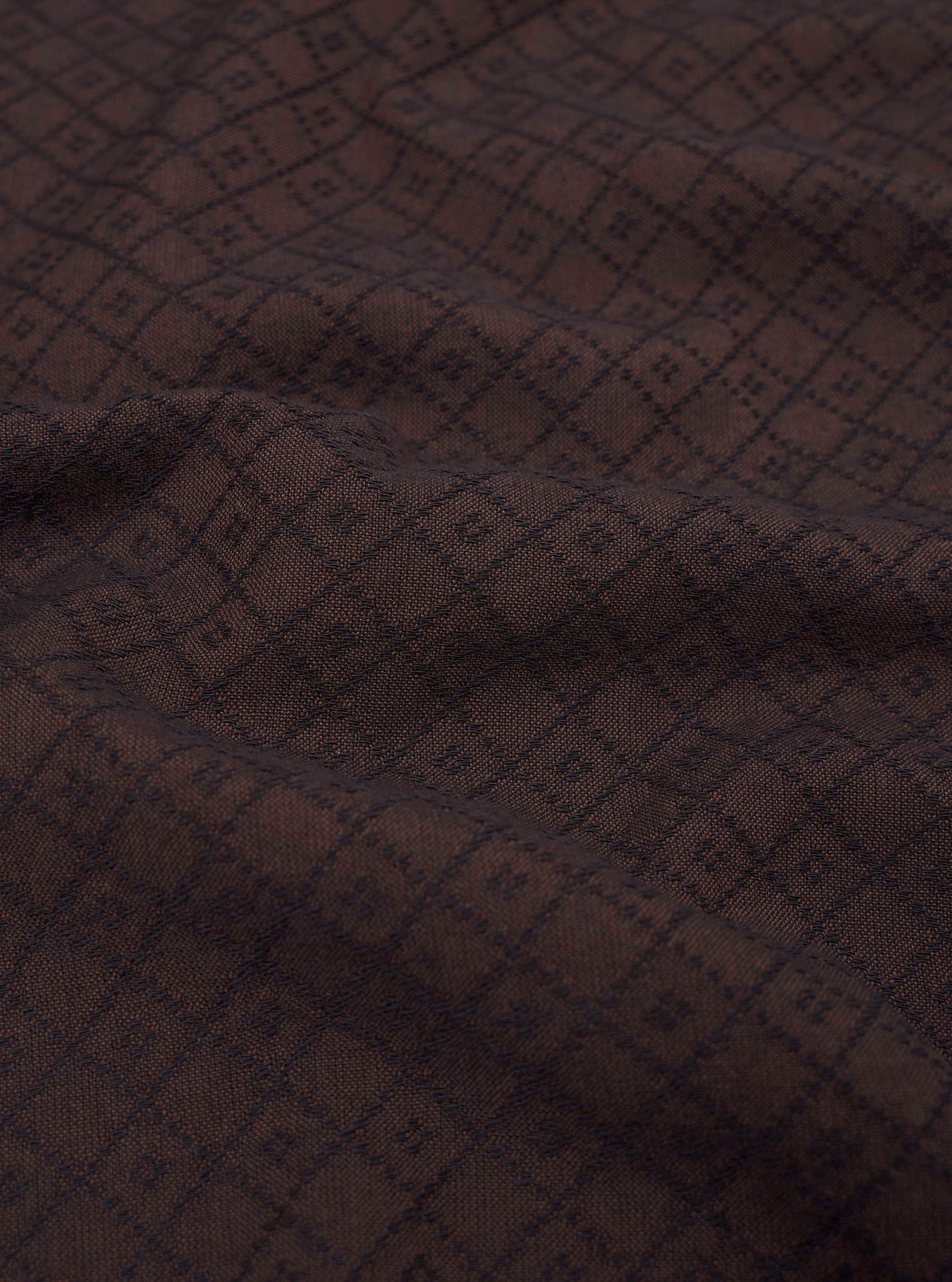 Brown Diamond Dobby Pyjama Set