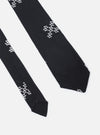 Black Embroidered Diamond Tie