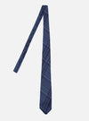 Navy O/D Crepe Check Tie