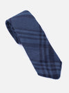 Navy O/D Crepe Check Tie