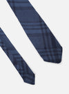 Navy O/D Crepe Check Tie