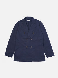 Navy Peached Poplin Manor Jacket