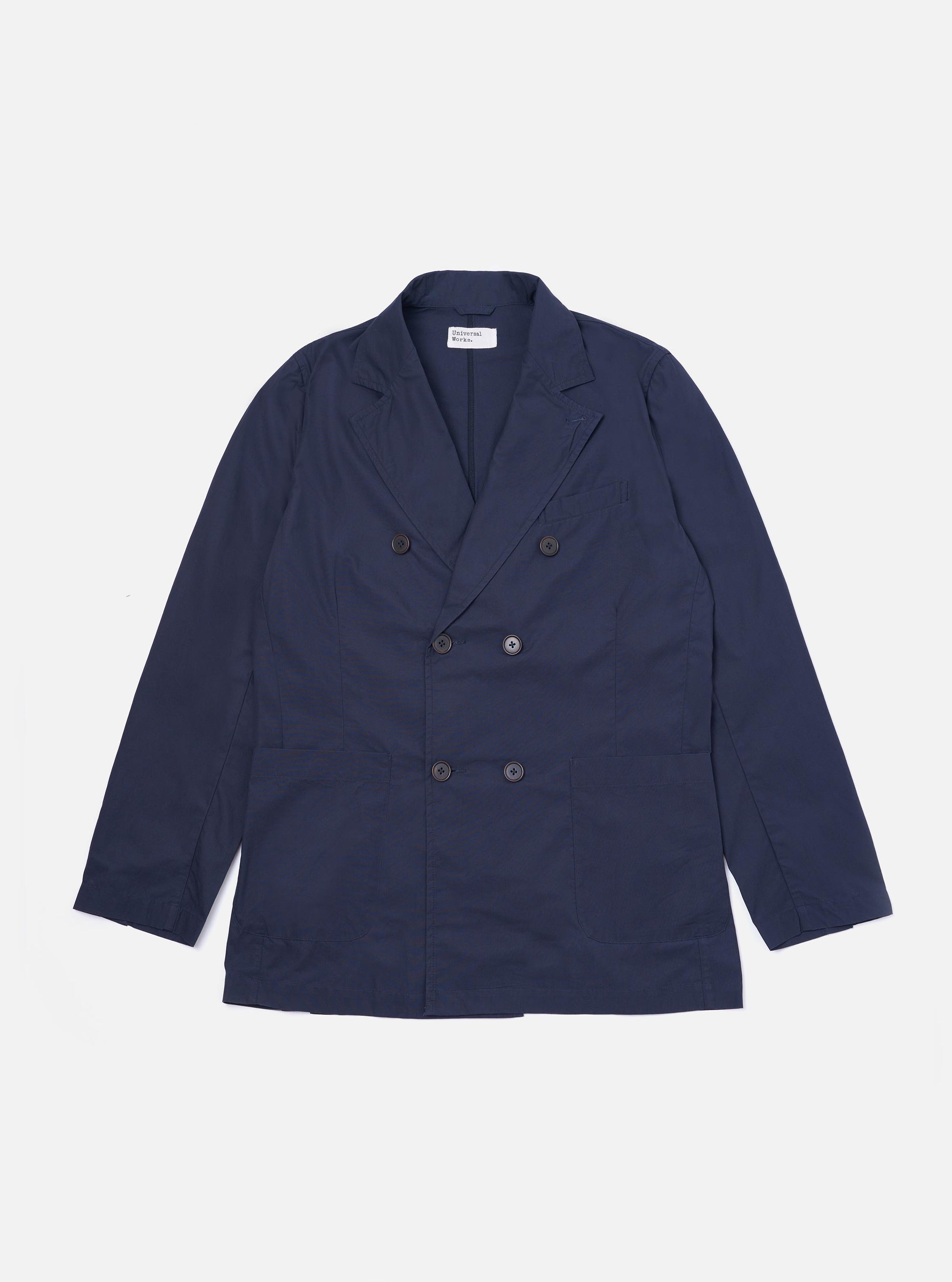 Navy Peached Poplin Manor Jacket