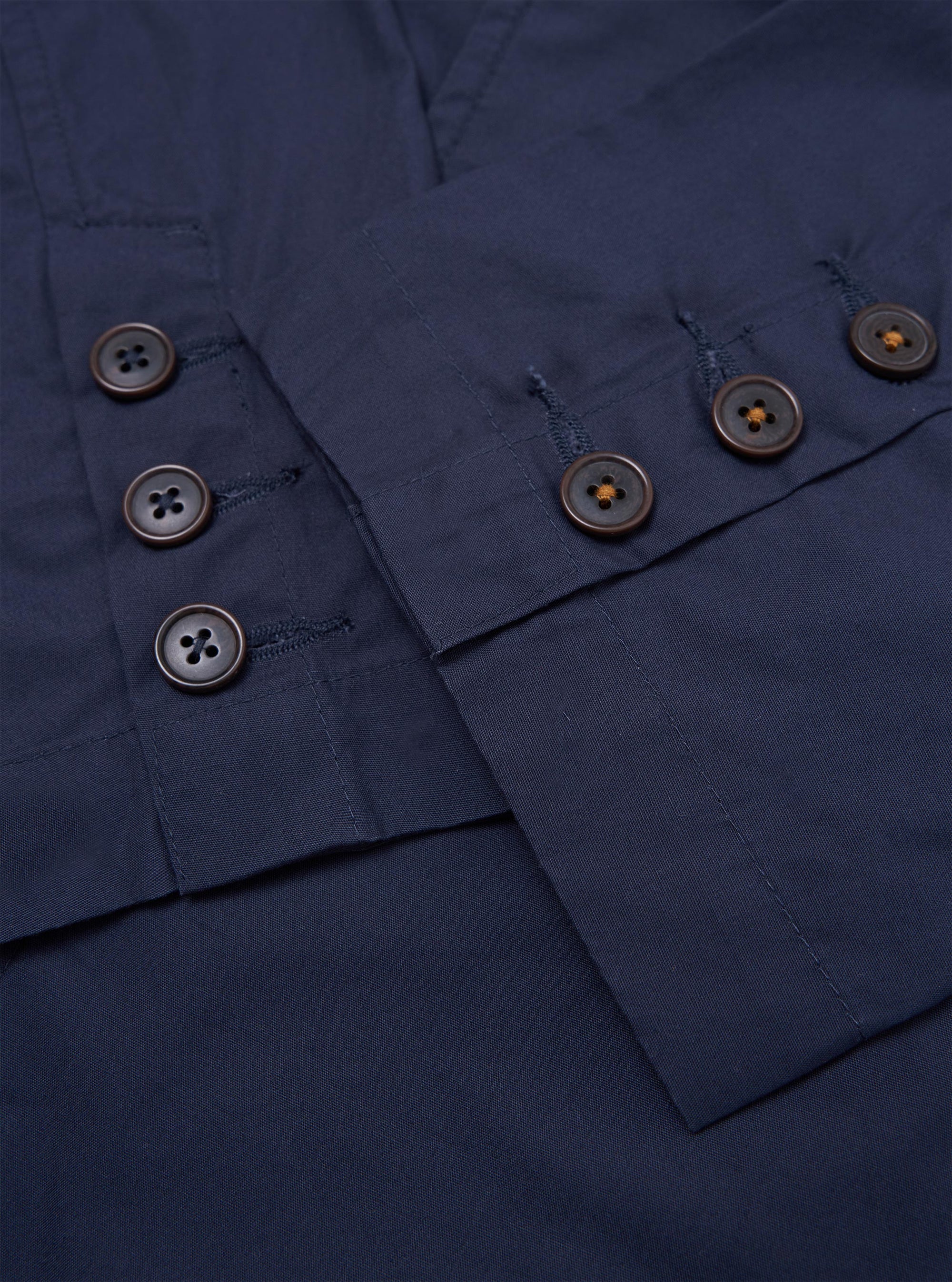Navy Peached Poplin Manor Jacket
