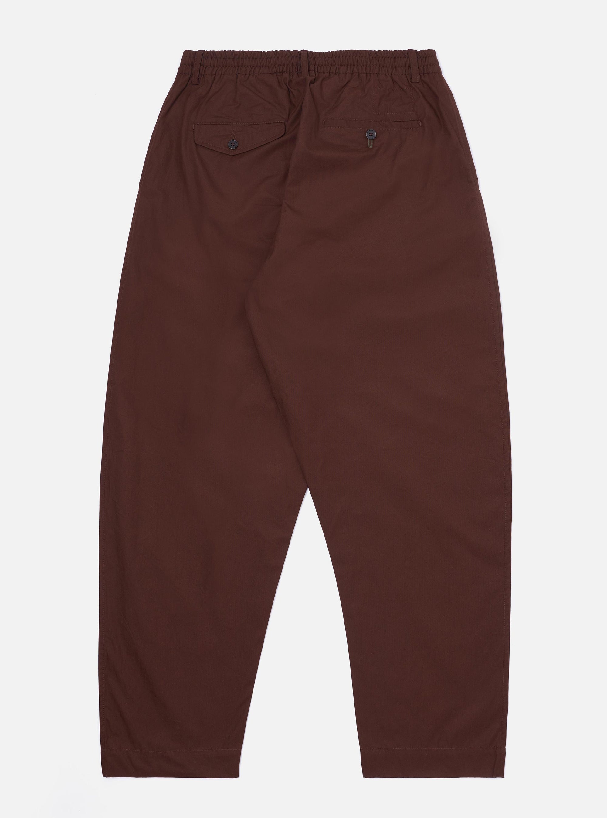 Brown Peached Poplin Oxford Pant
