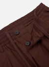 Brown Peached Poplin Oxford Pant