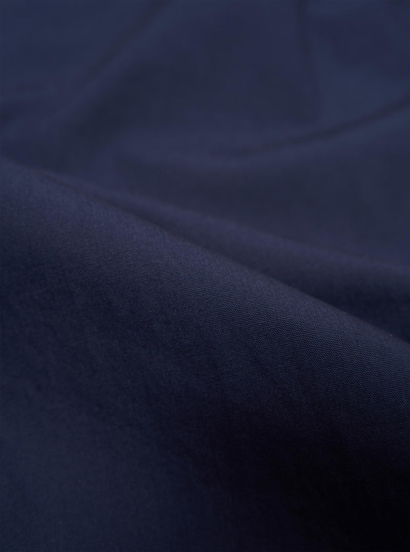 Navy Peached Poplin Oxford Pant