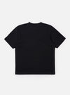 The Black Recycled/Bio Jersey Core Pocket Tee is shown from the back as a flat lay against a plain white background. The image highlights the clean, simple construction of the garment's rear, the short sleeves, and the smooth texture of the black jersey fabric.