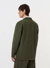 Olive Merida Seersucker Three Button Jacket