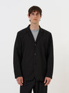 Black Merida Seersucker Three Button Jacket