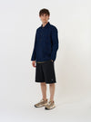 Indigo Recycled Herringbone Bakers Overshirt