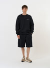 Black Recycled Cotton Blend Jersey Loose Sweatshirt