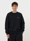 Black Recycled Cotton Blend Jersey Loose Sweatshirt