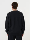 Black Recycled Cotton Blend Jersey Loose Sweatshirt
