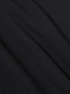 A close-up fabric swatch of the Black Recycled Cotton Blend Jersey Loose Sweatshirt displays the solid black color and soft, knitted texture of the recycled cotton blend material. The fabric fills the entire frame, providing a detailed view of the garment's weave.