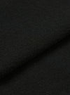 A close-up fabric swatch of the Black Piquet Vacation Polo highlights the textured, waffle-like weave of the black piquet cotton material. The image provides a detailed view of the fabric's tactile surface and solid black color.