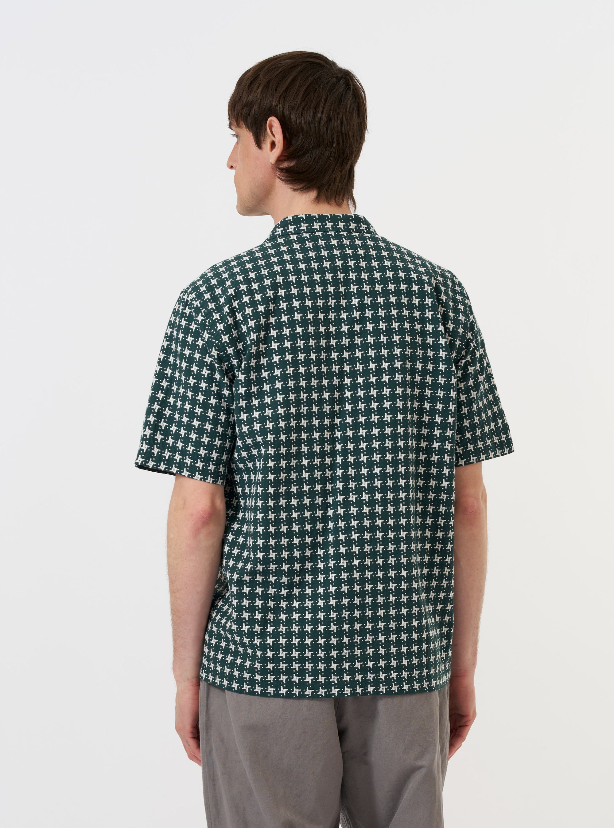 Green/White Rhodes 8 Cotton Road Shirt