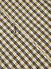 The Olive Aberdeen Lincot Zip Shirt is shown from the back as a flat lay against a plain white background. The image highlights the shirt's simple back yoke, straight hem, and long sleeves with buttoned cuffs. The fabric features a subtle olive green check pattern.