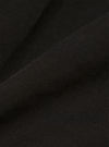 A close-up fabric swatch of the Black Kelly Cotton Glider Jacket shows the detailed texture and weave of the black cotton fabric.