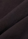 A close-up fabric swatch of the Licorice Lyo Linen Mix Simple Short highlights the textured weave of the material. The image focuses on the dark brown fabric, showing the fine interlacing threads and natural variations in the linen mix. There is no model or mannequin present.