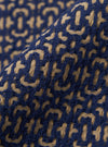 A close-up swatch image of the Navy Konos Cotton Simple Short fabric. The image focuses on the textile detail, showing a deep navy blue color with a subtle, textured cotton weave pattern.