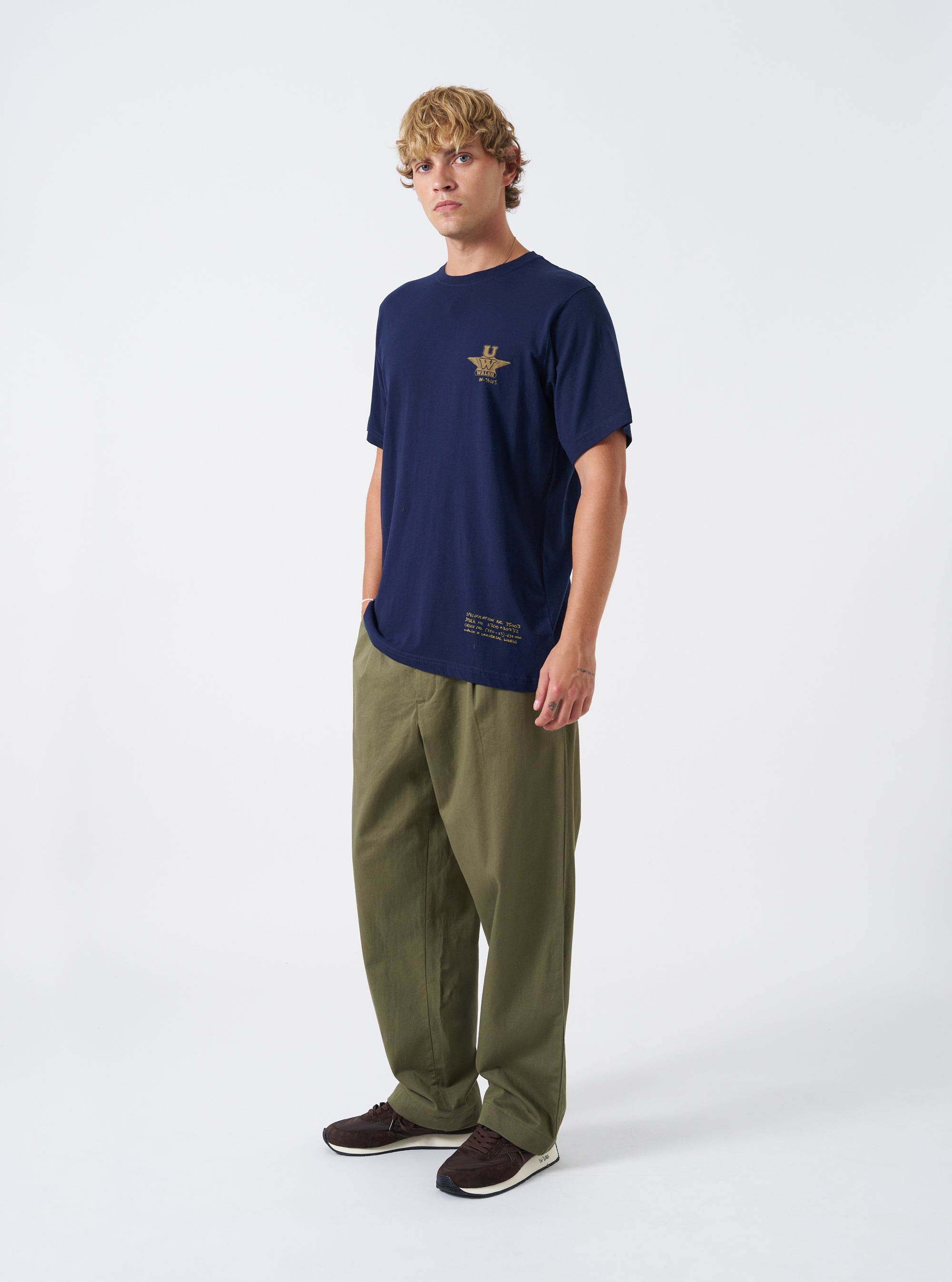 Walsh x Universal Works Navy Single Jersey T Shirt
