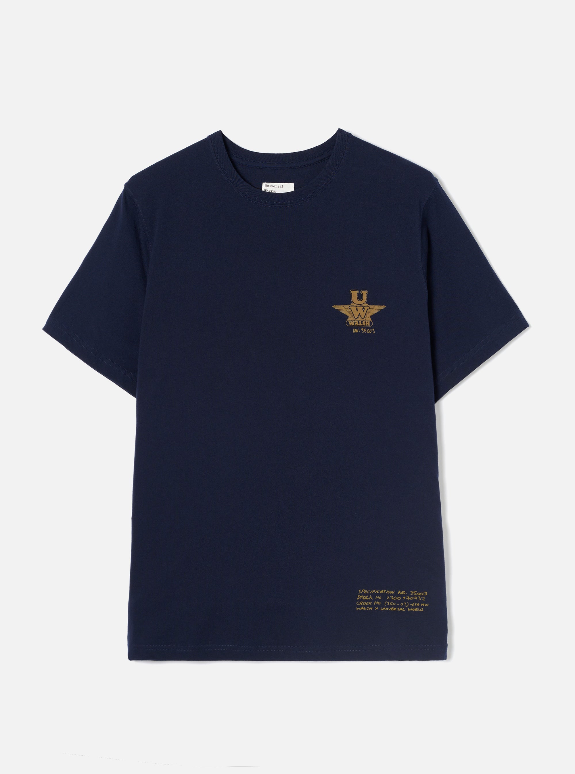 Walsh x Universal Works Navy Single Jersey T Shirt