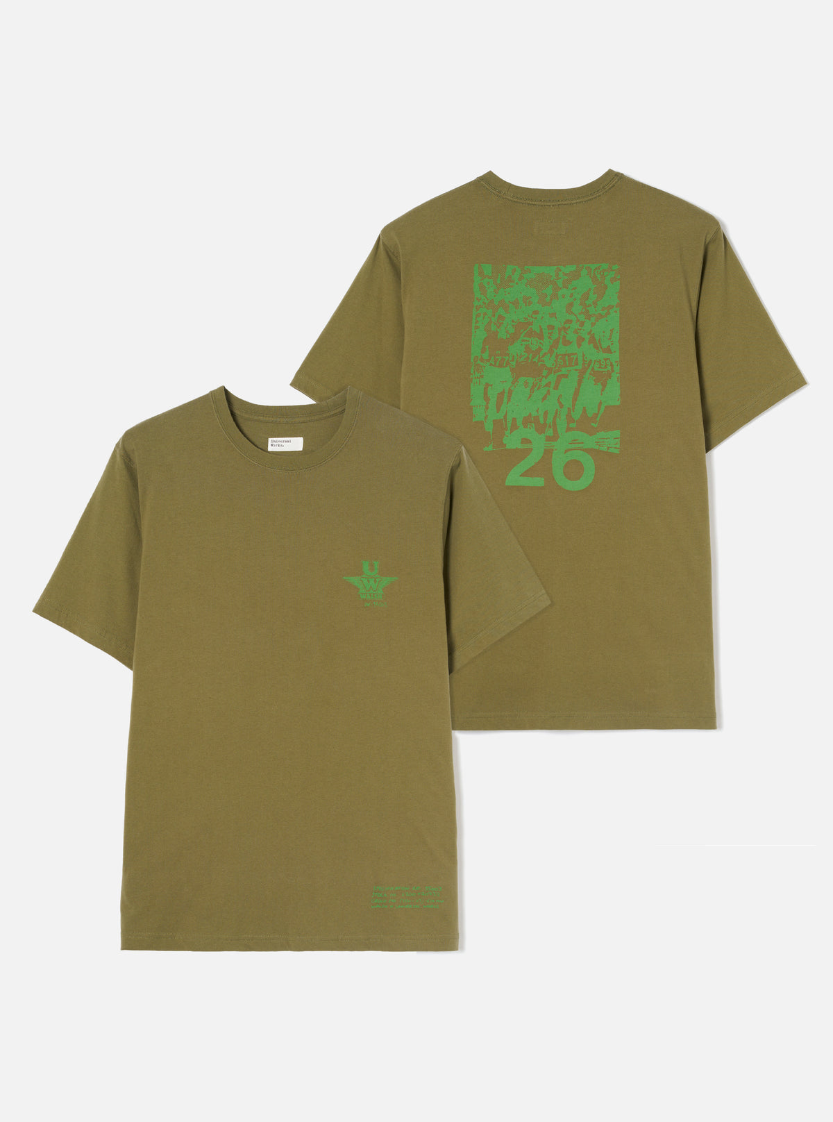 Walsh x Universal Works Olive Single Jersey T Shirt