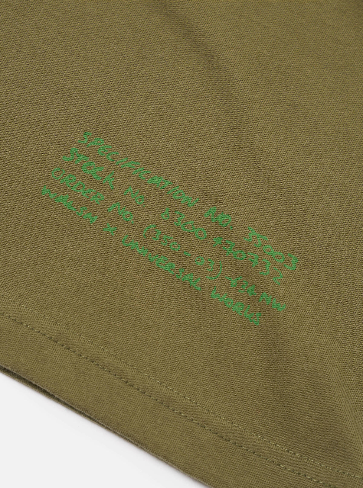 Walsh x Universal Works Olive Single Jersey T Shirt