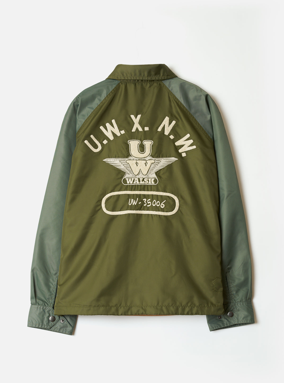 Walsh x Universal Works Olive Flight Nylon Club Coach Jacket