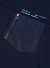Walsh x Universal Works Navy Brushback Sweat Panelled Loose Sweatshirt