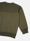 Walsh x Universal Works Olive Brushback Sweat Panelled Loose Sweatshirt