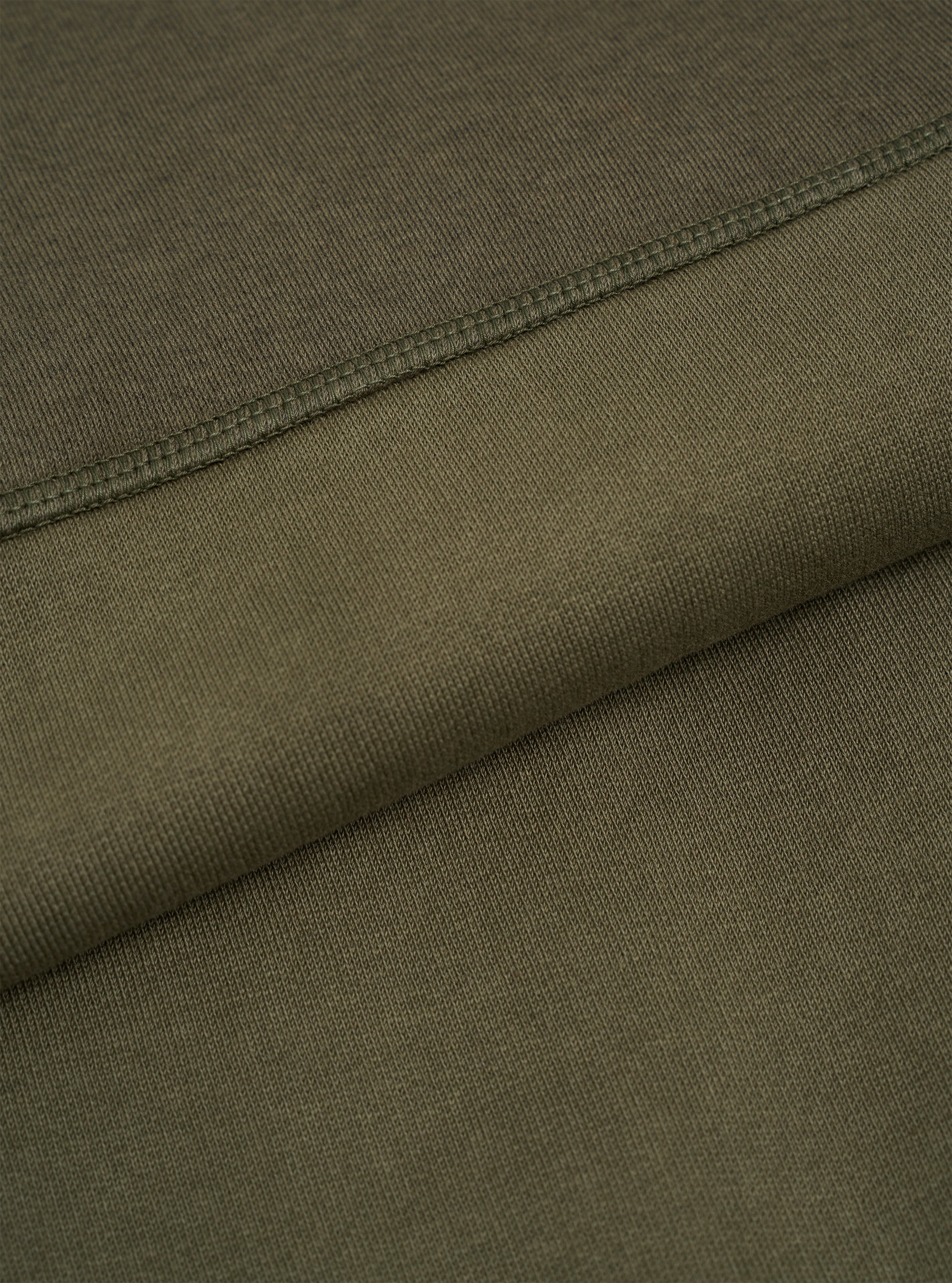 Walsh x Universal Works Olive Brushback Sweat Panelled Loose Sweatshirt