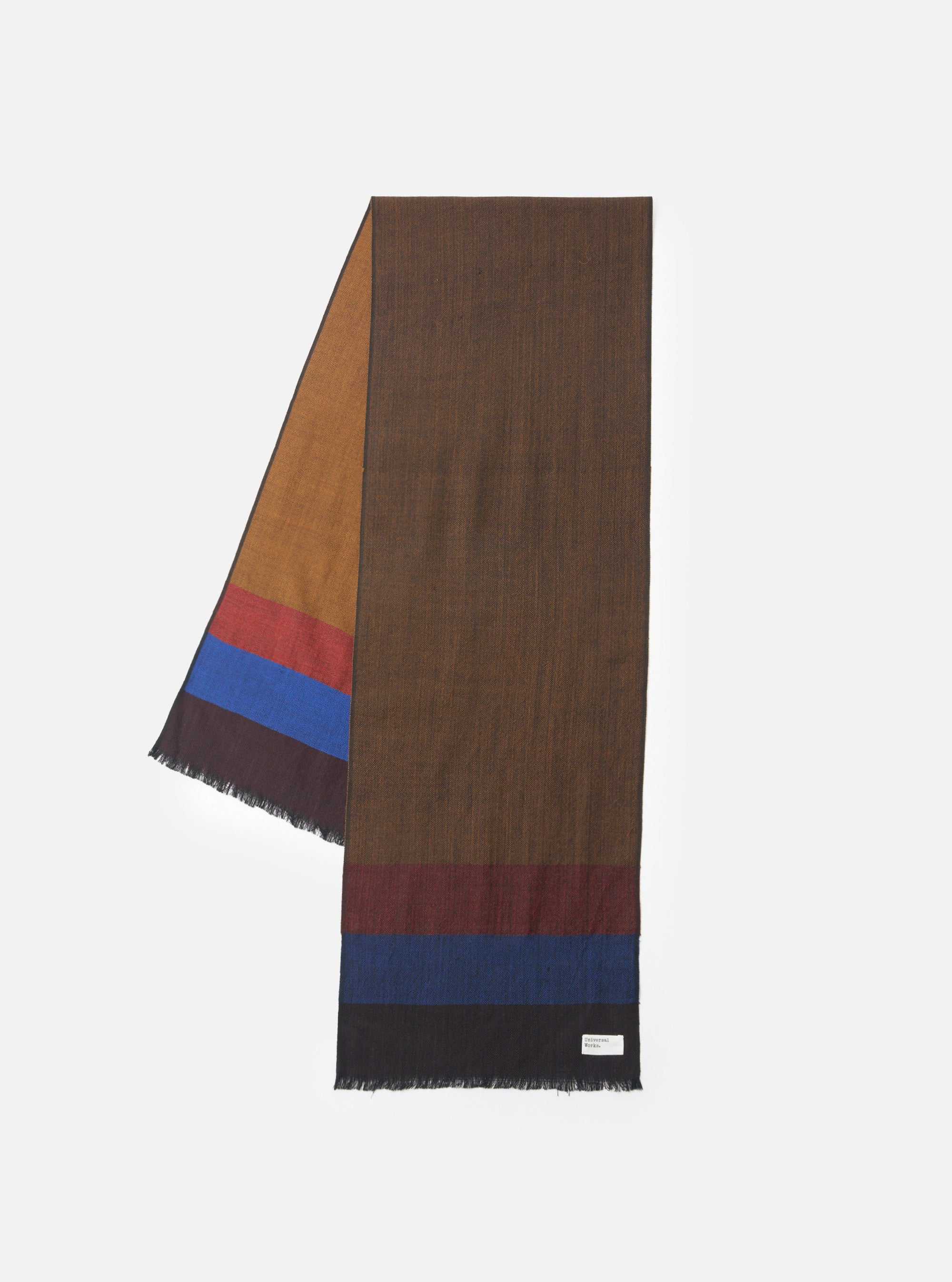 Brown Reversible Wool Himalayan Scarf