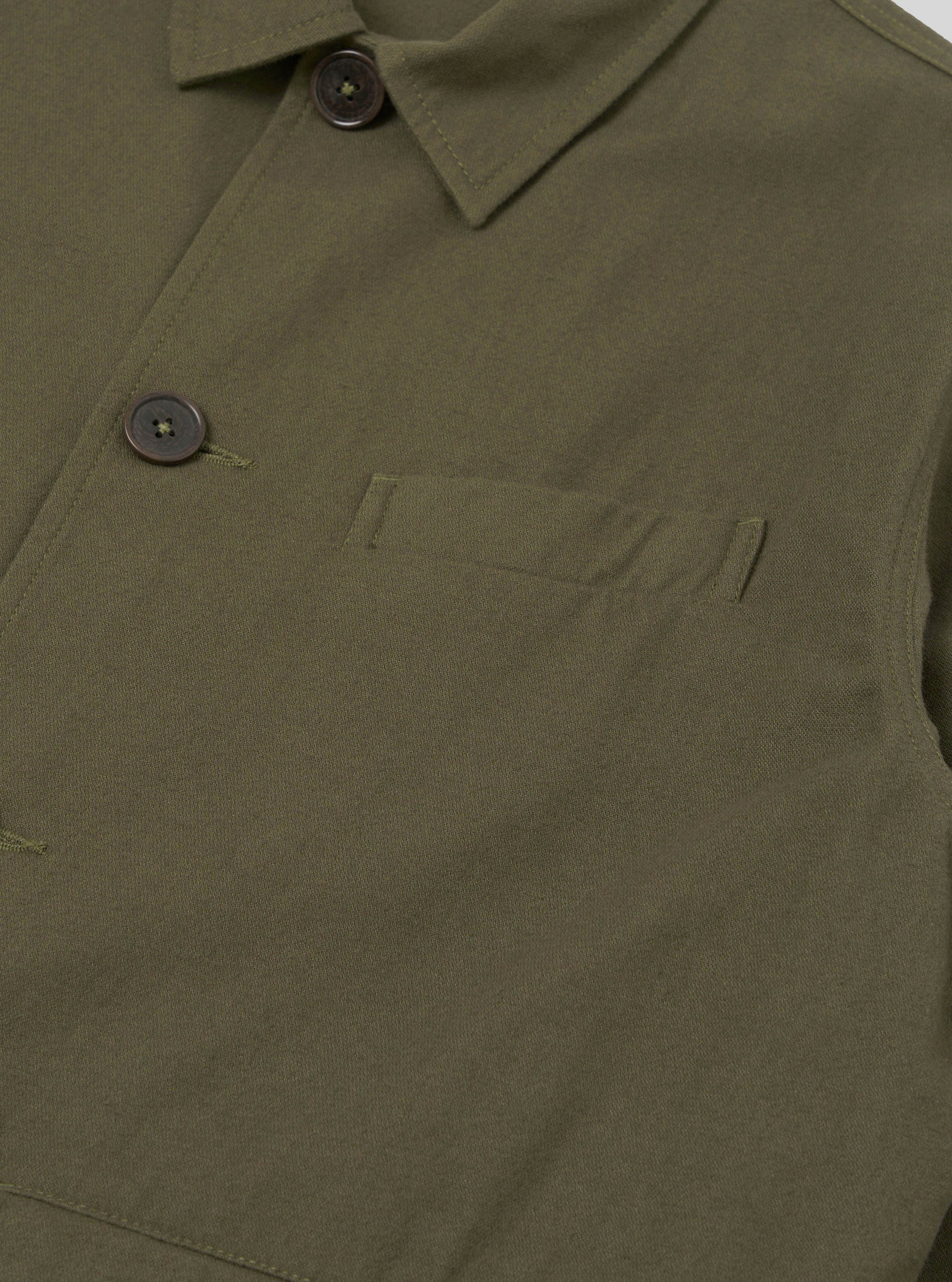 Olive Brushed Moleskin Franck Jacket