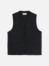 Black Brushed Moleskin 4 Pocket Gilet