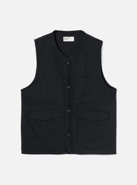 Black Brushed Moleskin 4 Pocket Gilet