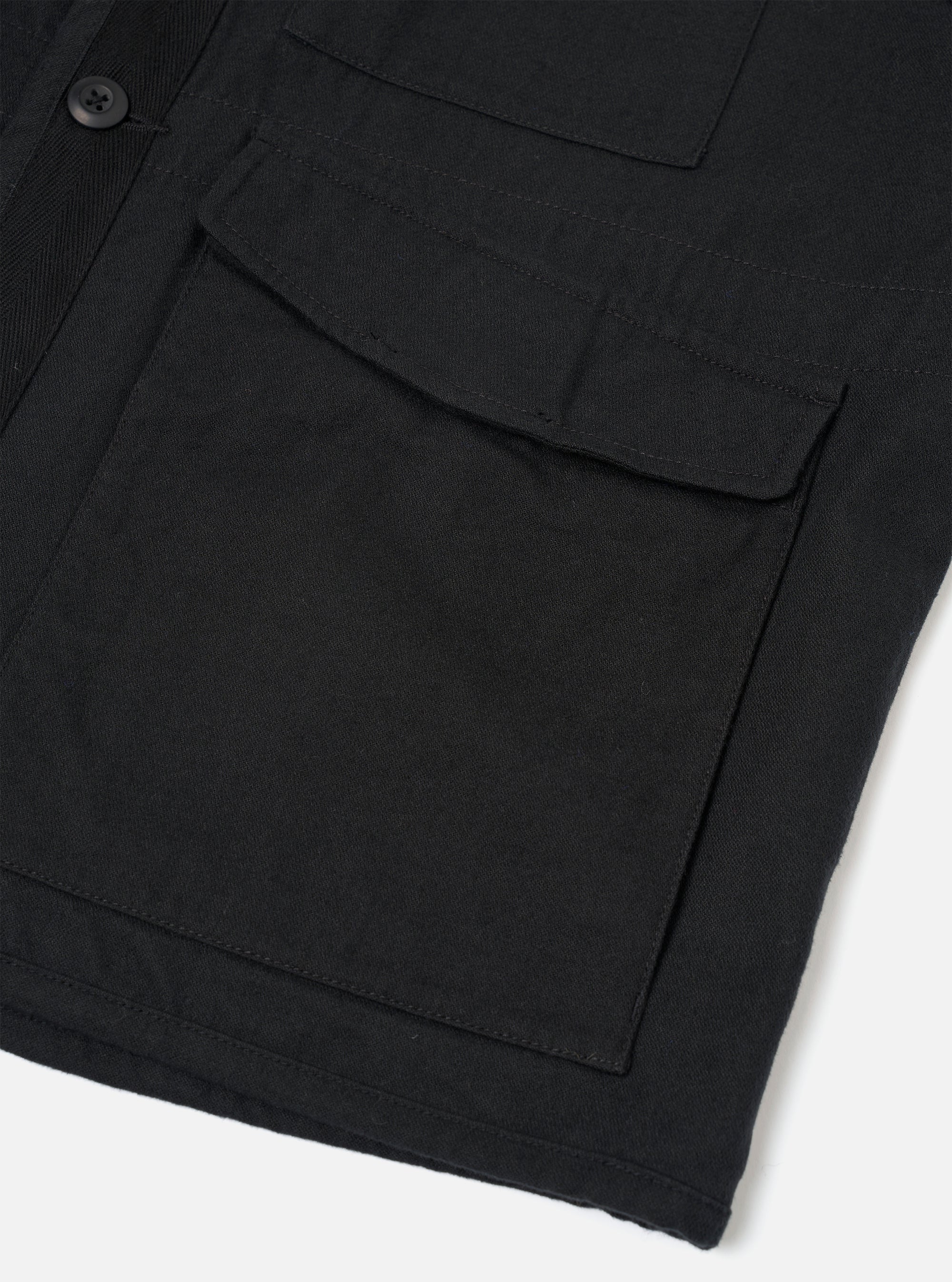 Black Brushed Moleskin 4 Pocket Gilet