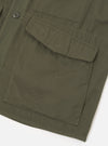 Olive Brushed Moleskin 4 Pocket Gilet