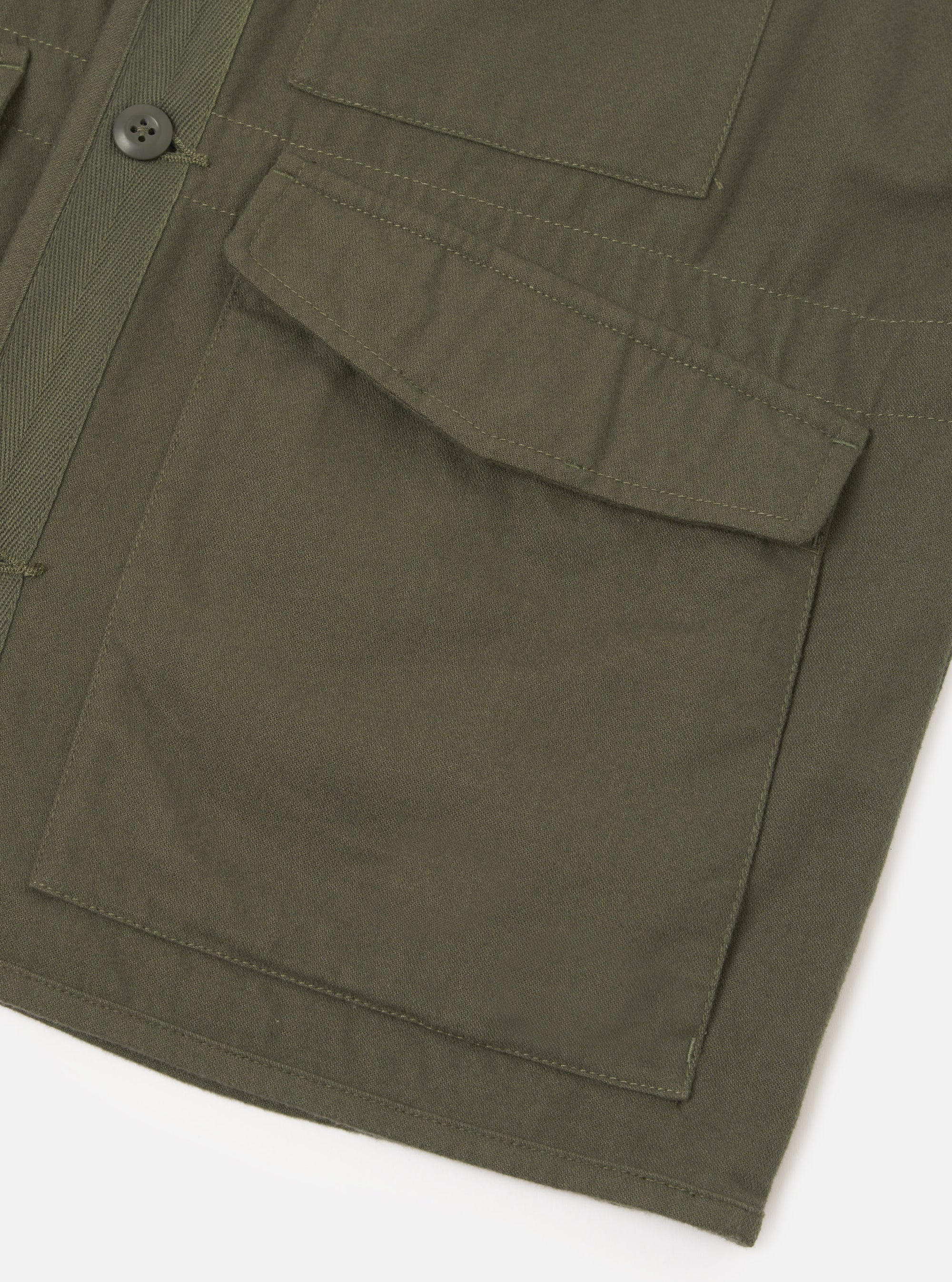Olive Brushed Moleskin 4 Pocket Gilet