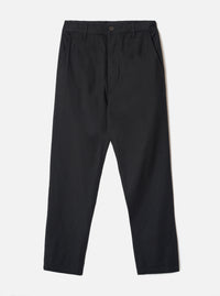 Black Brushed Moleskin Military Chino