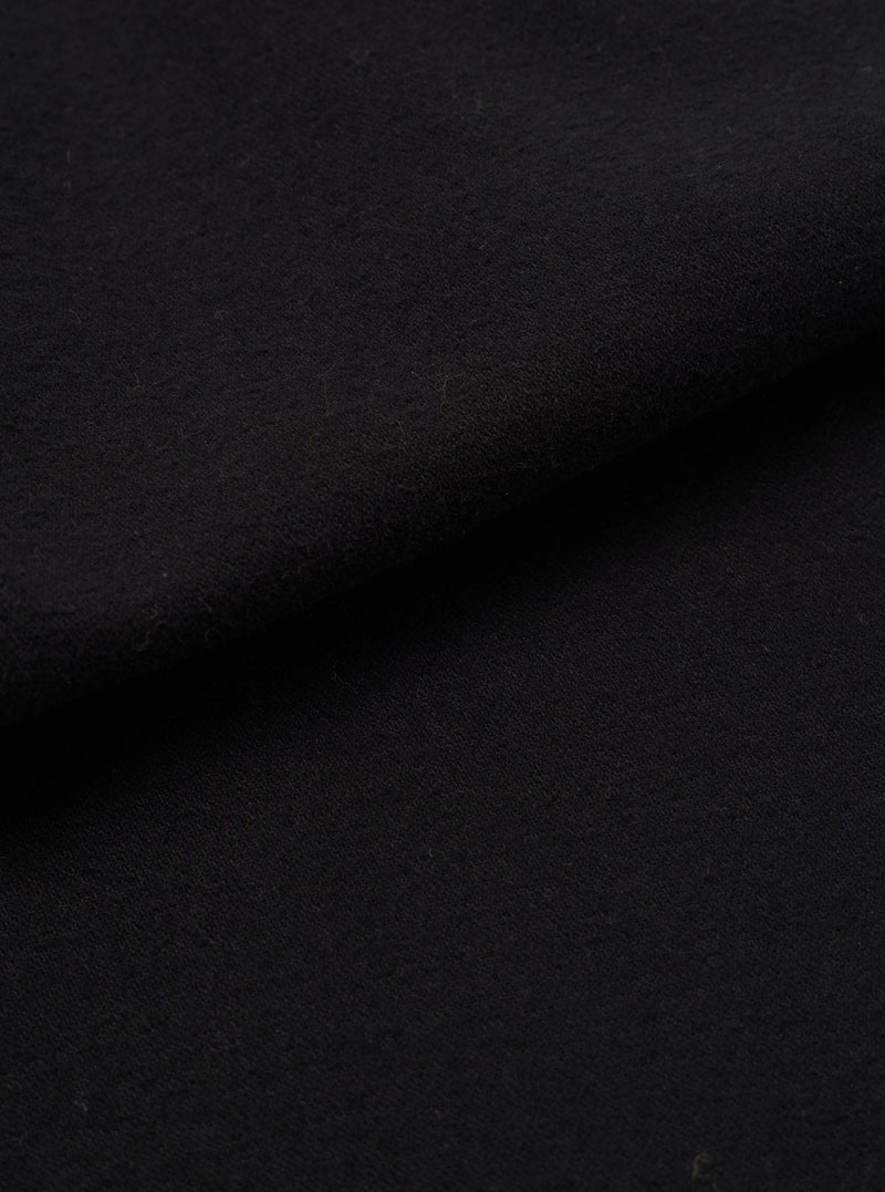 Black Brushed Moleskin Military Chino