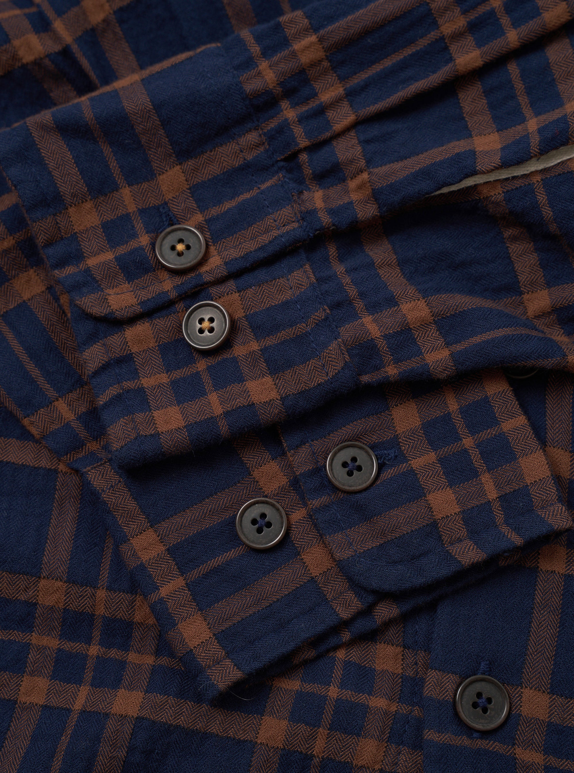 Navy/Brown Young Check CPO Shirt