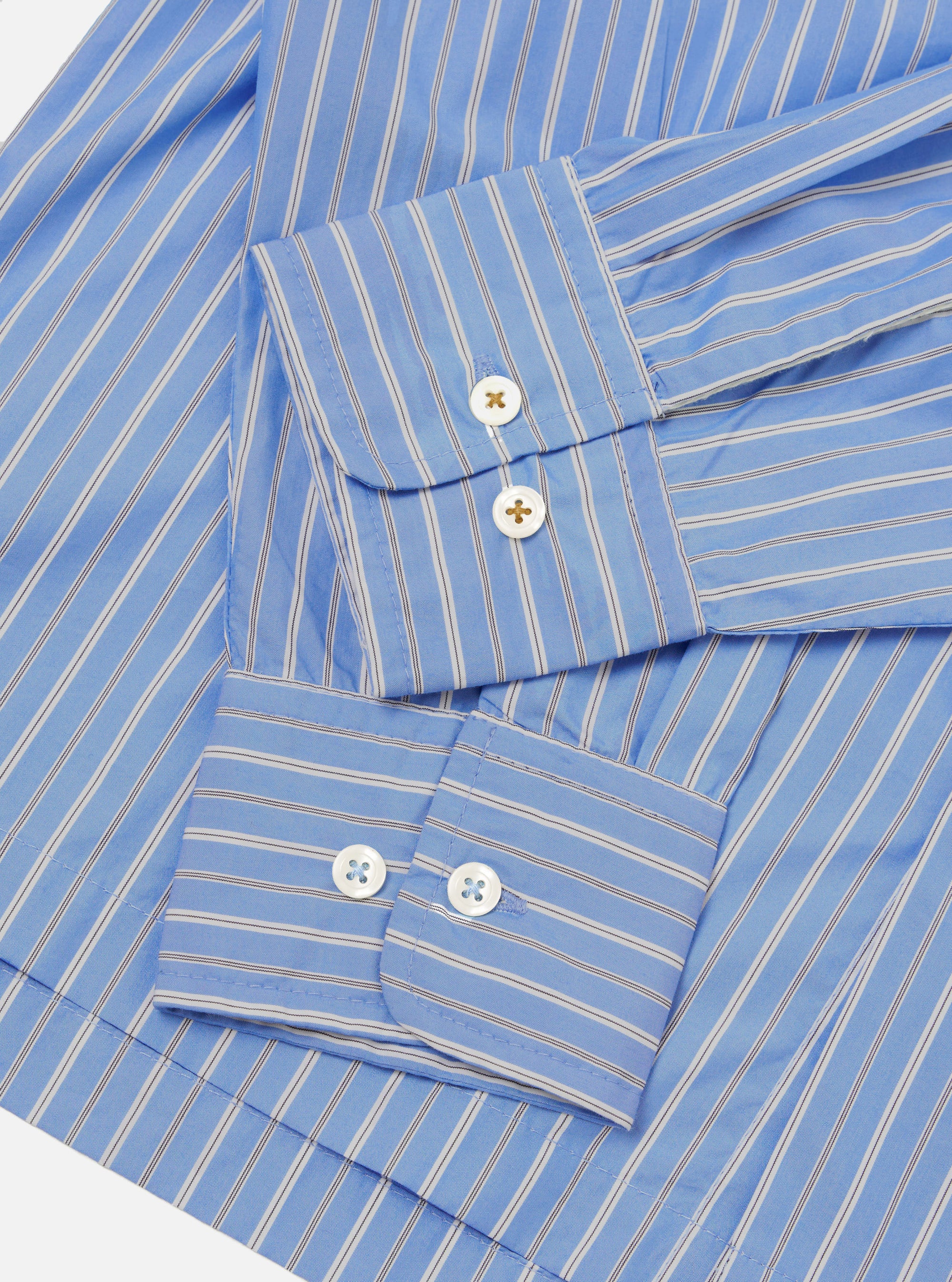 Blue Stripe Refab Compact Cotton Lucky Shirt