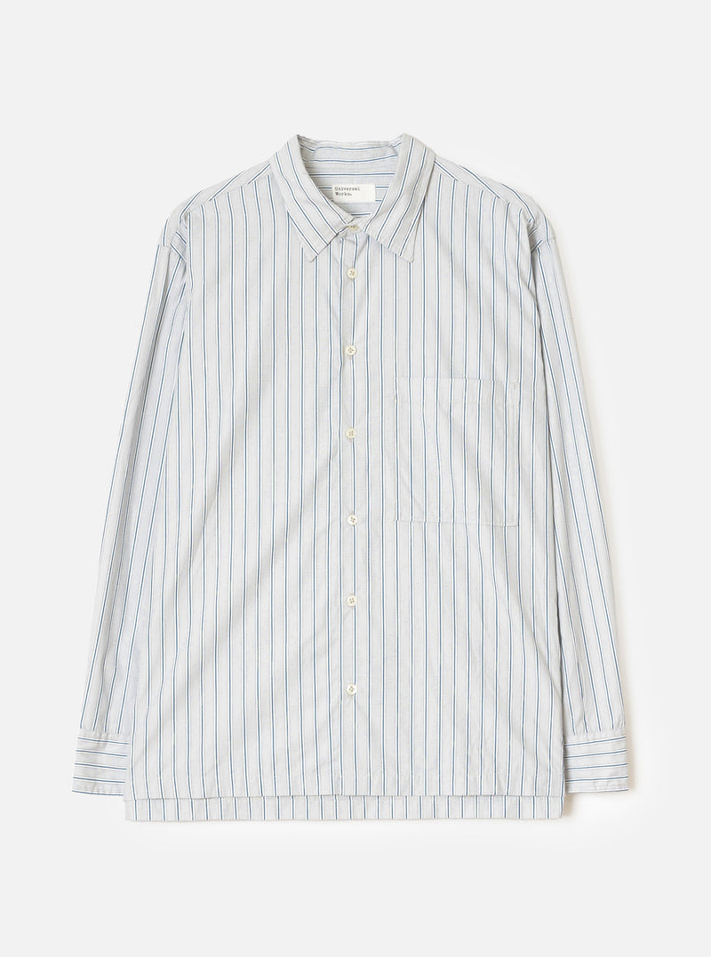 Grey Stripe Refab Compact Cotton Lucky Shirt