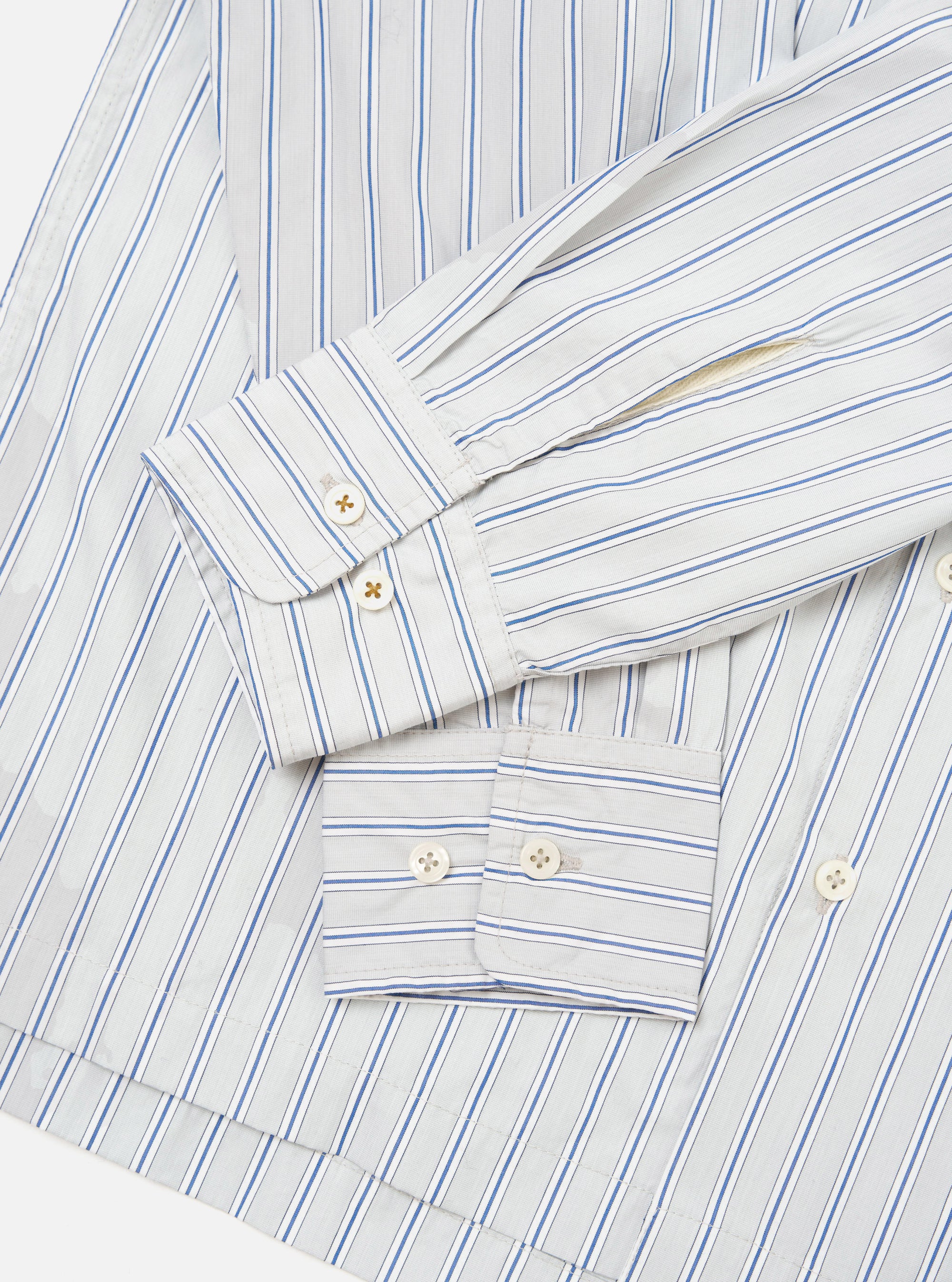 Grey Stripe Refab Compact Cotton Lucky Shirt