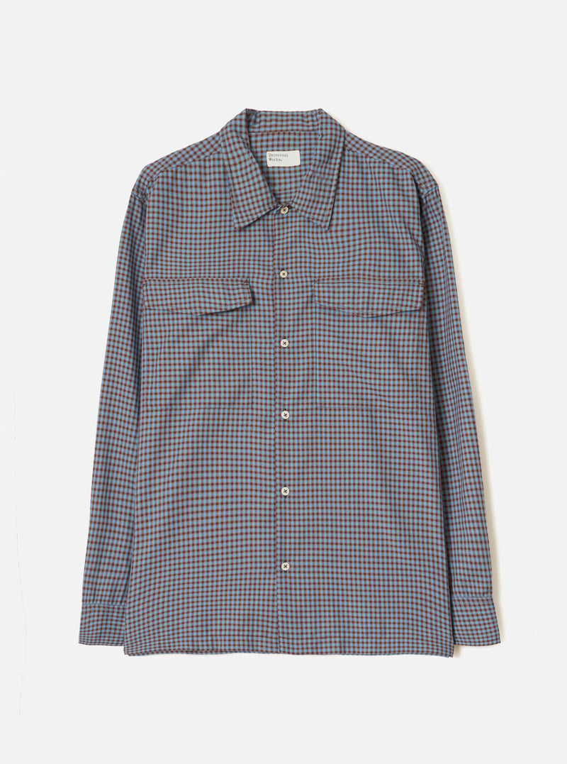 Blue/Brown Parker Check Attendant Shirt