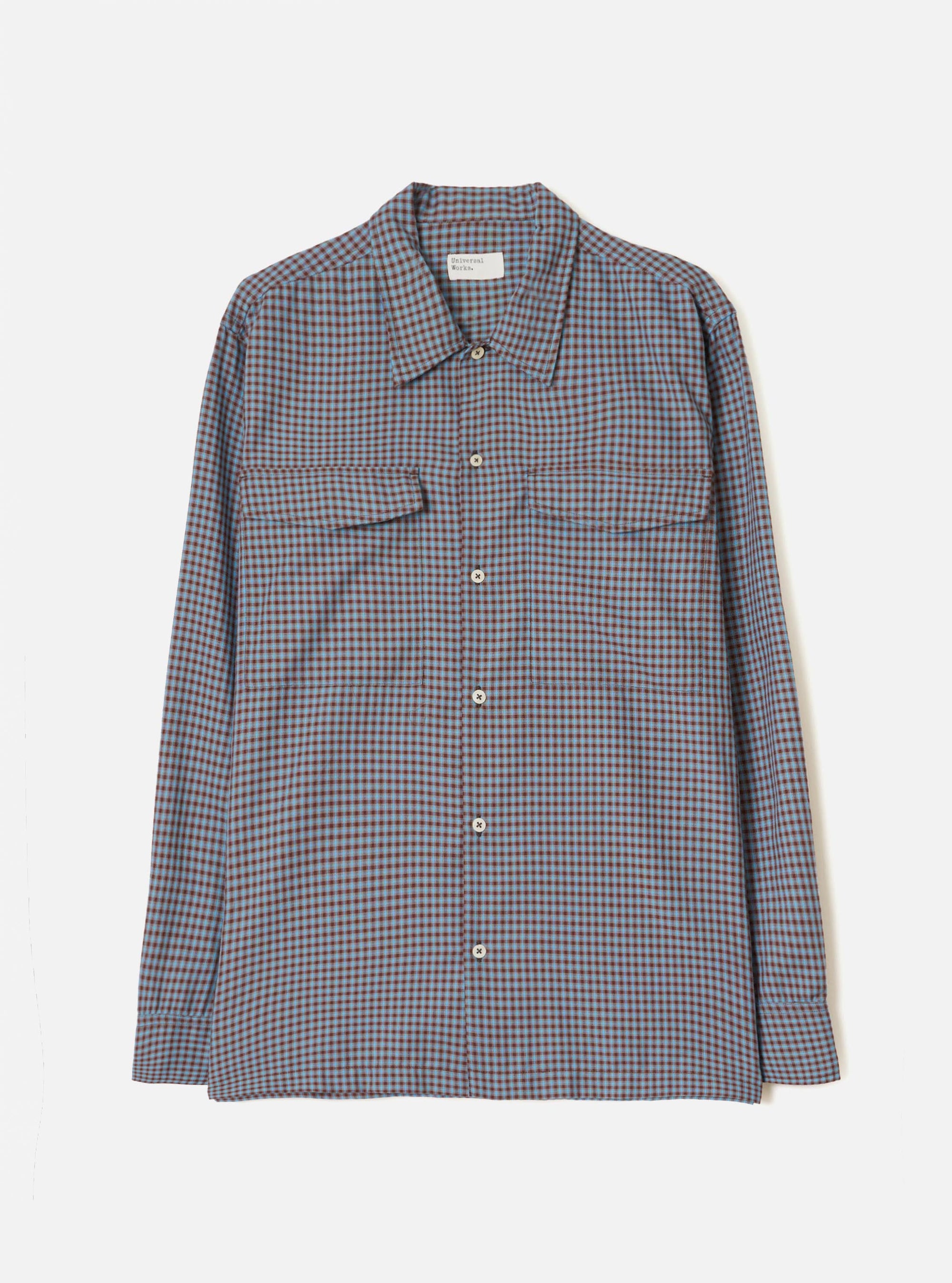 Blue/Brown Parker Check Attendant Shirt